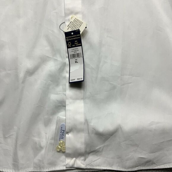 Polo Ralph Lauren Shirt Button Up Mens XL White Pony Classic Cotton New - Picture 11 of 11